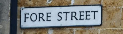 Fore Street name sign
