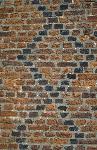 Herringbone pattern in brickwork